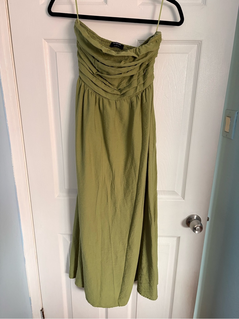 Workshop Republic Clothing Olive Strapless Maxi Dress